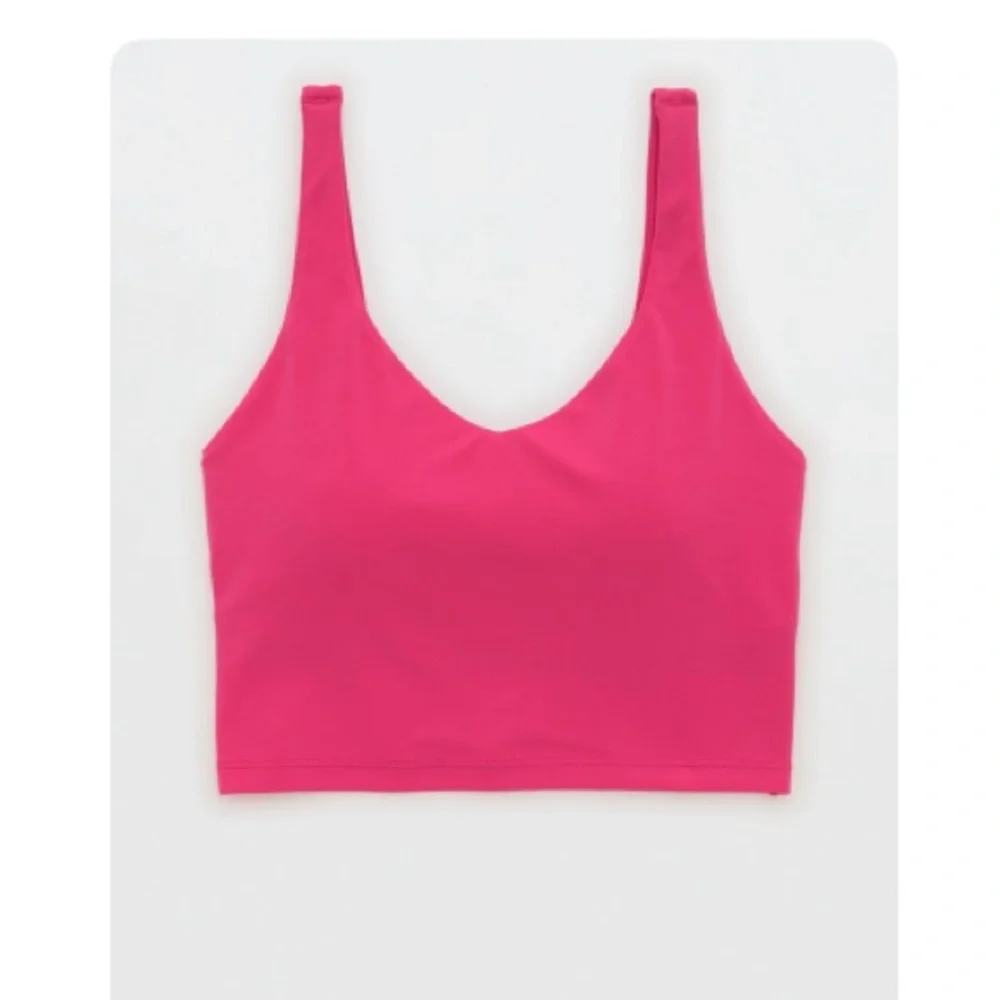 OFFLINE By Aerie Real Me Low Key
Longline Sports Bra Tank Solar Pink M - Picture 2 of 4